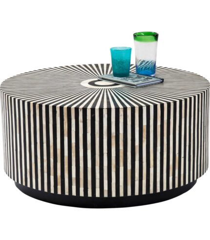 MASUTA DE CAFEA ELECTRA Ø75CM ALB-NEGRU