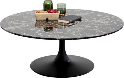 MASA DE CAFEA SCHICKERIA MARBLE NEGRU Ø110 CM