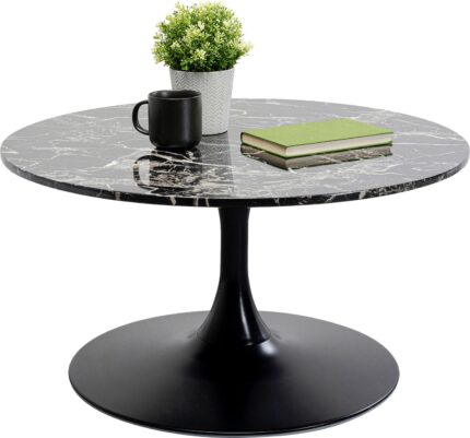 MASA DE CAFEA SCHICKERIA MARBLE NEGRU Ø80 CM