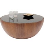 MASA DE CAFEA TEAR DROPS WALNUT Ø80CM