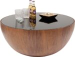 MASA DE CAFEA TEAR DROPS WALNUT Ø80CM