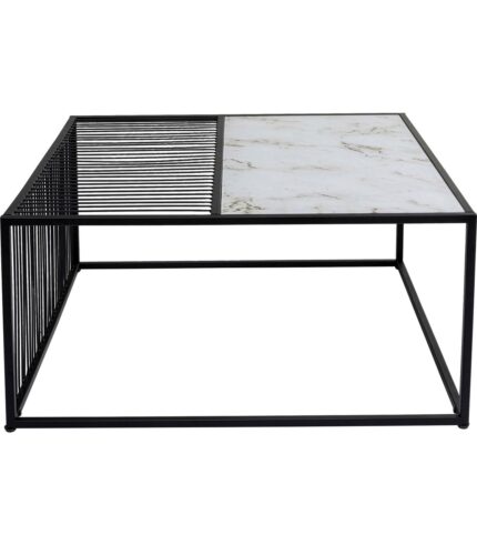 MASA DE CAFEA CU BLAT DE STICLA TWICE 80X80 CM