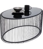 MASA DE CAFEA NEAGRA WIRE UNO 60X90 CM