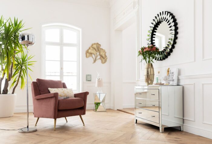 MASUTA AUXILIARA DIN OGLINDA LUXURY TRIANGLE