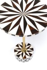 MASUTA AUXILIARA DOMERO STAR Ø40 CM ALB-NEGRU