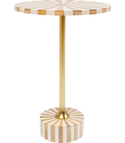 MASUTA AUXILIARA CIRQUE Ø40 CM ALB-AURIU