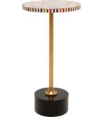 MASUTA LATERALA ROTUNDA MULTICOLORA Ø25 CM DOMERO STICKS