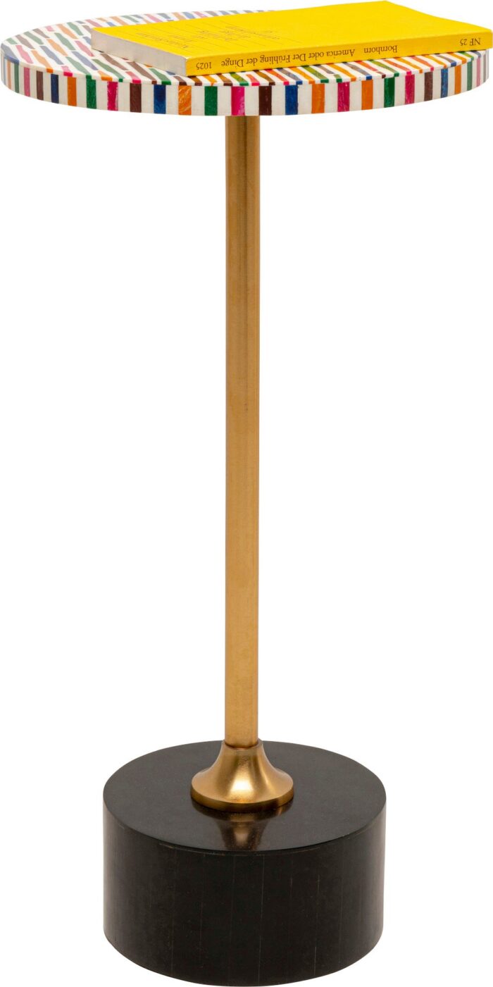 MASUTA LATERALA ROTUNDA MULTICOLORA Ø25 CM DOMERO STICKS