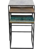 SET 3 MASUTE AUXILIARE MULTICOLORE RAY SQUARE