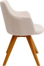 SCAUN ROTATIV COCO WOOD CREM