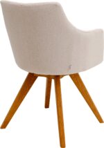 SCAUN ROTATIV COCO WOOD CREM