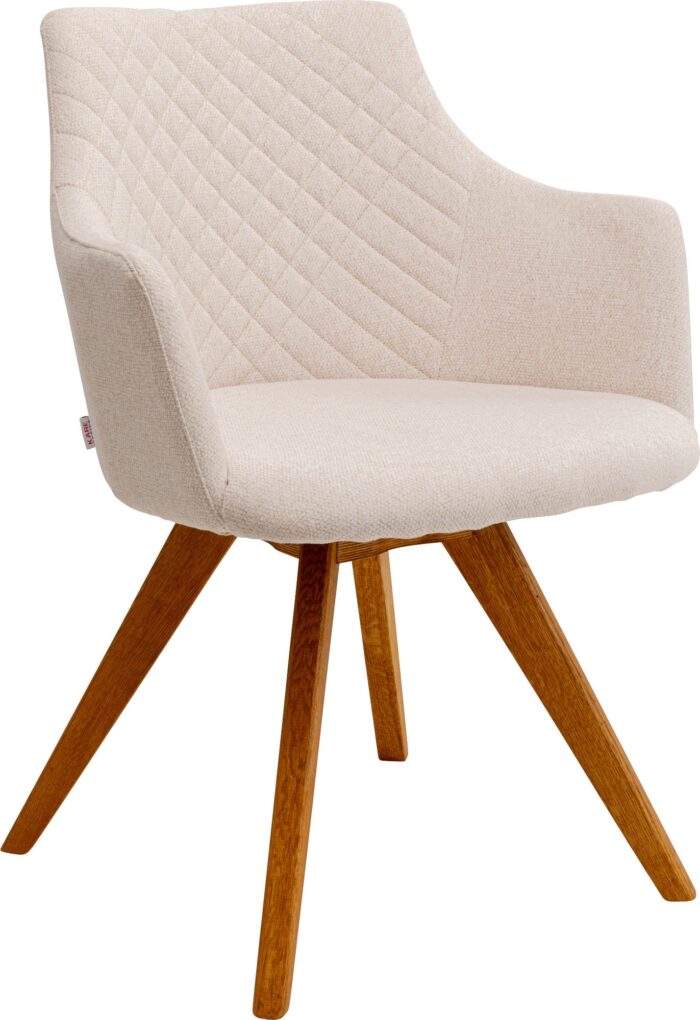 SCAUN ROTATIV COCO WOOD CREM
