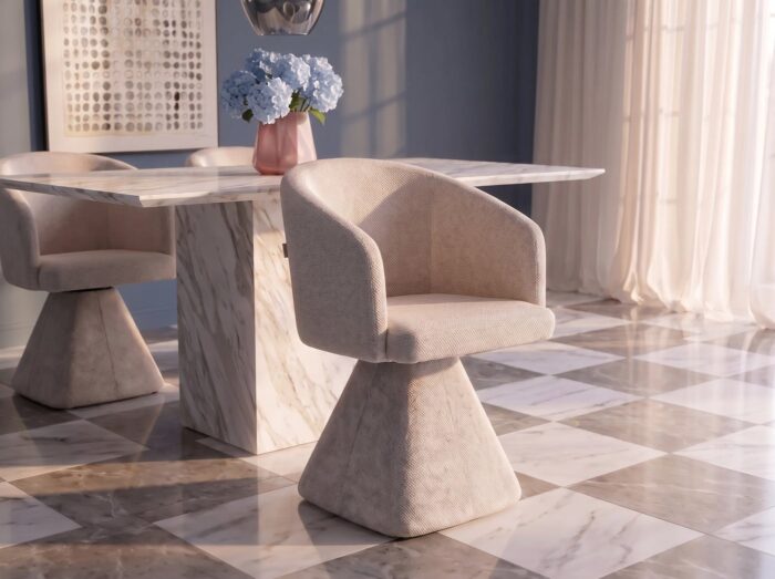 SCAUN ROTATIV MELLI CREM