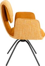 SCAUN ROTATIV CU COTIERE HELLI YELLOW