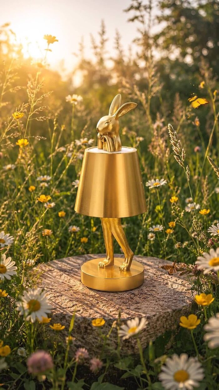 VEIOZĂ ANIMAL RABBIT LED AURIU 29 CM