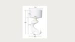 LAMPĂ DE MASĂ FLOW FIGURE ALBĂ 68CM