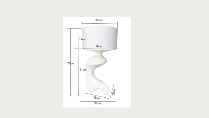 LAMPĂ DE MASĂ FLOW FIGURE ALBĂ 68CM