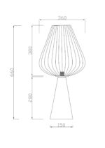 VEIOZĂ GOBLET PORTOCALIU 66 CM