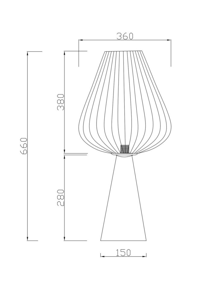 VEIOZĂ GOBLET PORTOCALIU 66 CM