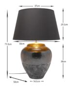 LAMPĂ DE MASĂ LUMA ALBASTRU ÎNCHIS 71CM