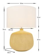 LAMPĂ DE MASĂ LUMA GALBENĂ 70CM