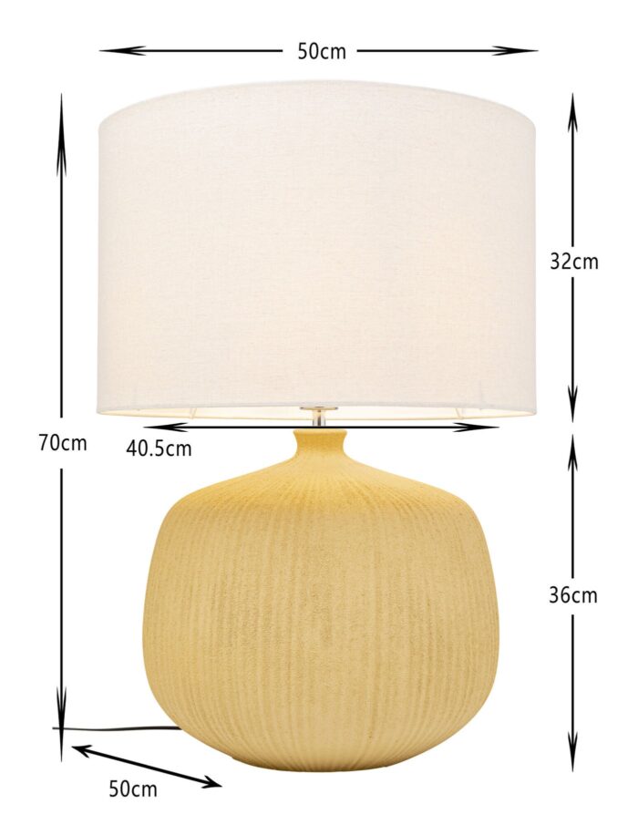 LAMPĂ DE MASĂ LUMA GALBENĂ 70CM
