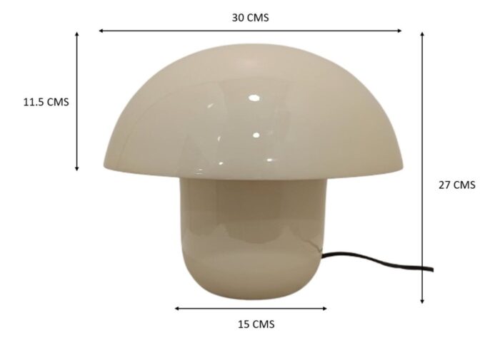 VEIOZĂ MUSHROOM SHINY ECRU 27CM