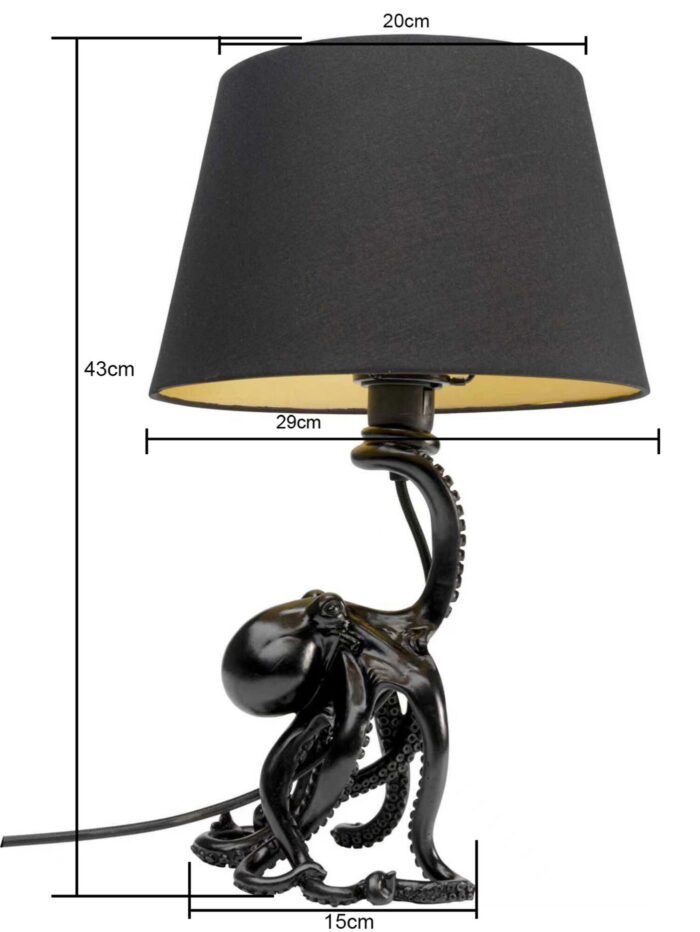 VEIOZĂ OCTOPUS NEGRU 47CM