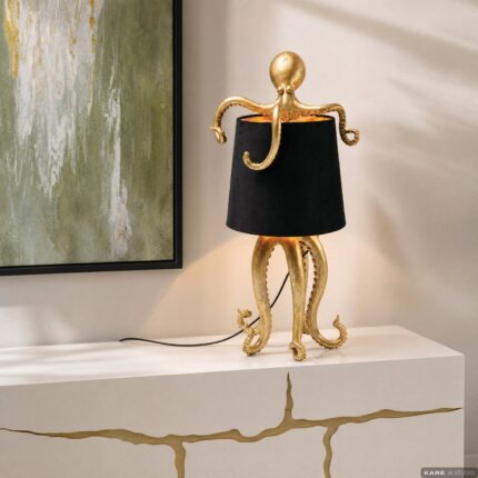 LAMPĂ DE MASĂ OCTOPUS AURIU/NEGRU 60CM
