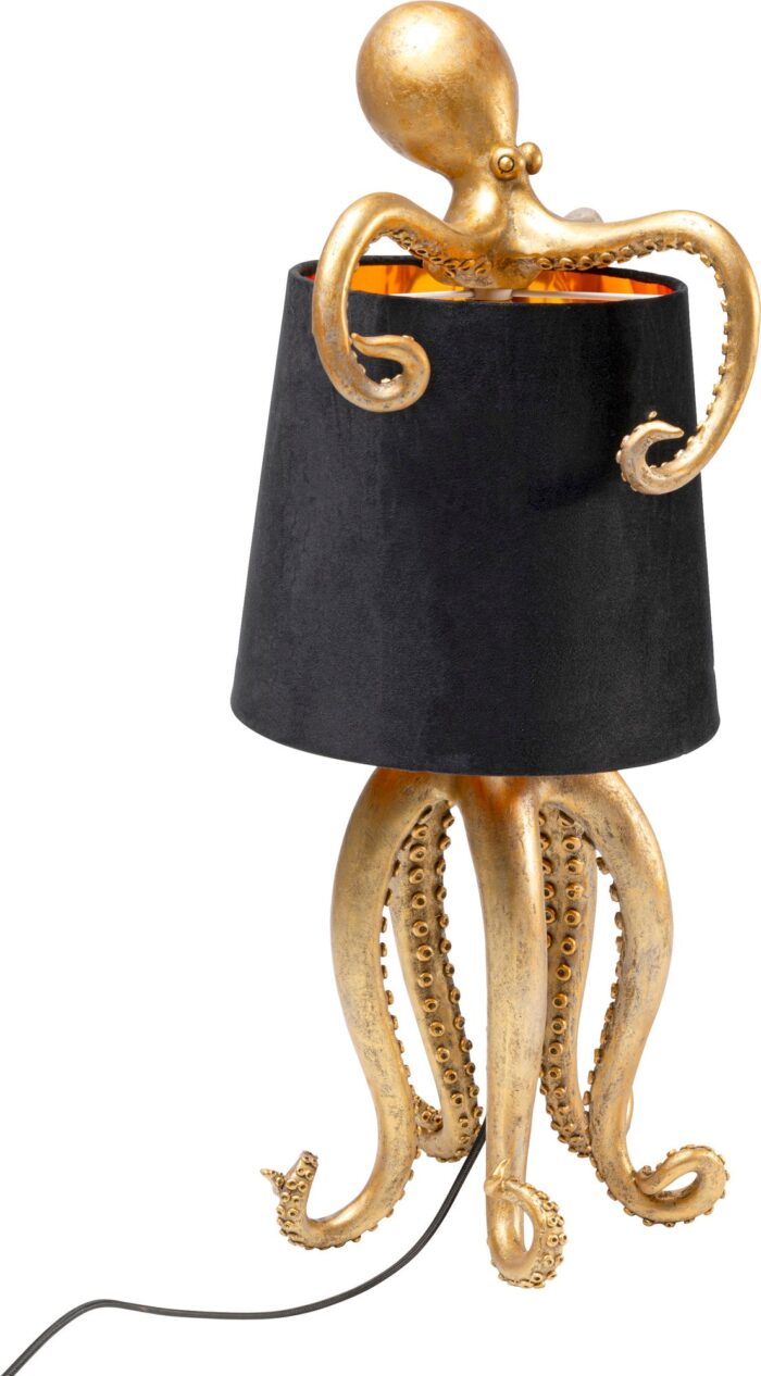 LAMPĂ DE MASĂ OCTOPUS AURIU/NEGRU 60CM