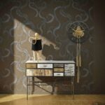 LAMPĂ DE MASĂ OCTOPUS AURIU/NEGRU 60CM