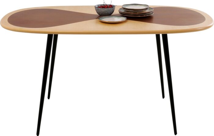 MASA PETAL NATURE NEGRU 150X90 CM