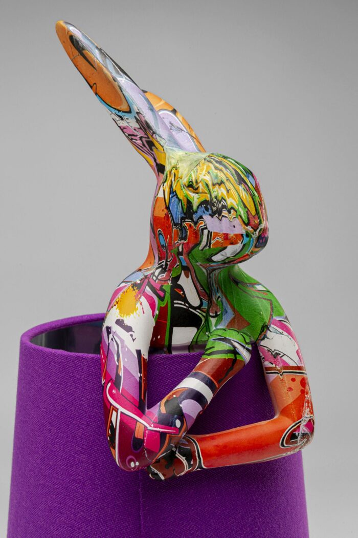 VEIOZĂ ANIMAL RABBIT GRAFFITI/MOV 50 CM