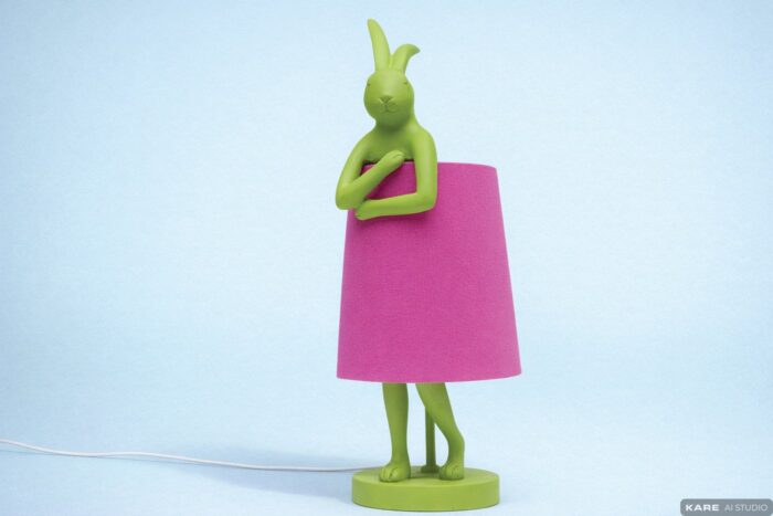 VEIOZĂ ANIMAL RABBIT VERDE/ROZ 50 CM