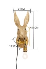 LAMPĂ DE PERETE ANIMAL IEPURE 46CM