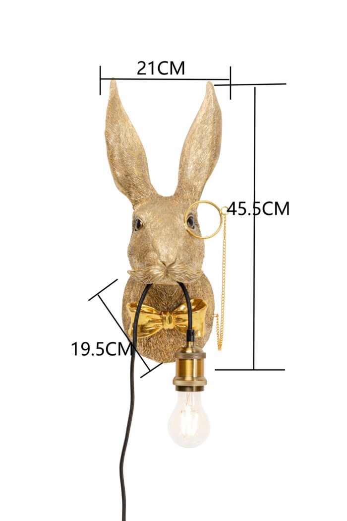 LAMPĂ DE PERETE ANIMAL IEPURE 46CM