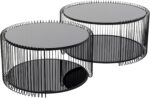 SET 2 MESE DE CAFEA WIRE DOUBLE NEGRU XL