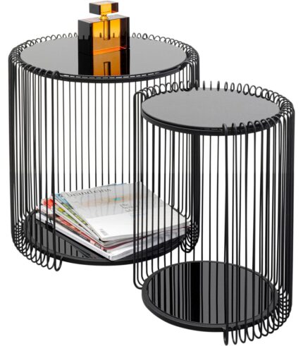 SET 2 MASUTE AUXILIARE WIRE DOUBLE NEGRU