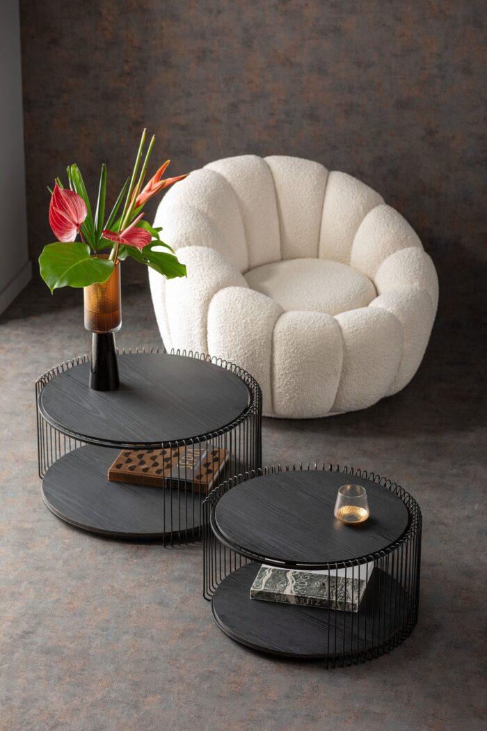 SET 2 MASUTE DE CAFEA WIRE DOUBLE BLAT MDF