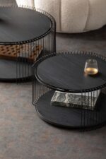 SET 2 MASUTE DE CAFEA WIRE DOUBLE BLAT MDF