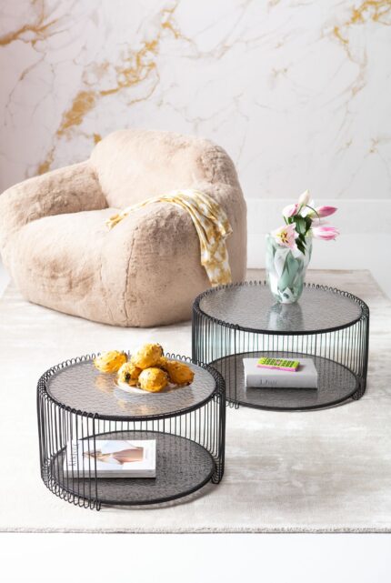 SET 2 MASUTE DE CAFEA WIRE DOUBLE BUBBLE NEGRU